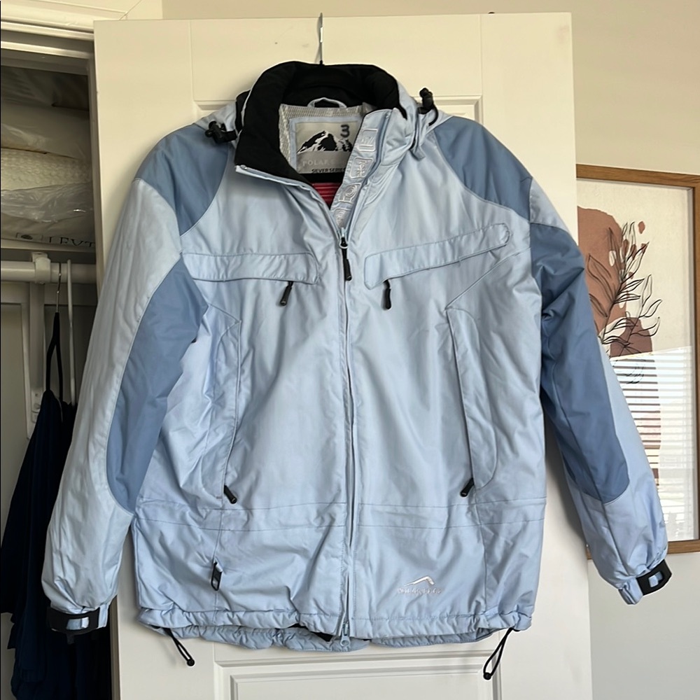 Blue Ski & Snow Jacket with Durable Construction